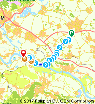 De zestiende etappe van het Pieterpad route map image