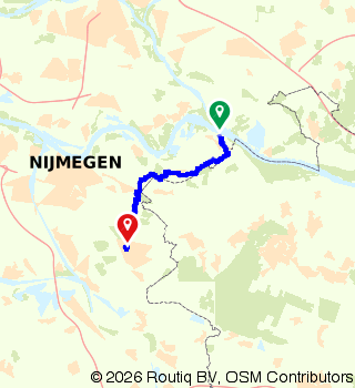 De zeventiende etappe van het Pieterpad route map image