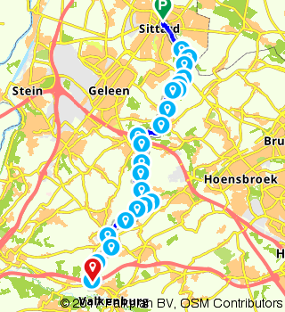 De 25e etappe van het Pieterpad route map image