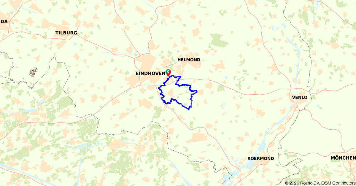Fietsroute 115047: Dwars door de Strabrechtse Heide