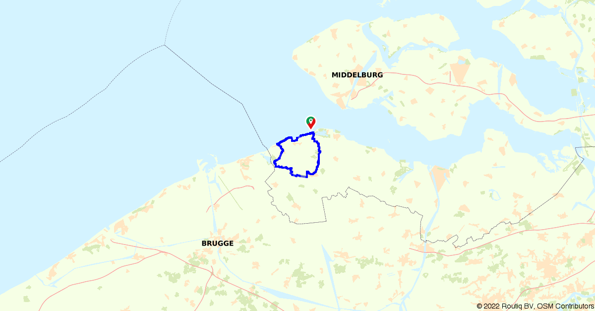 Fietsroute (Ebike) 136593 Oostburg, Groede en CadzandBad