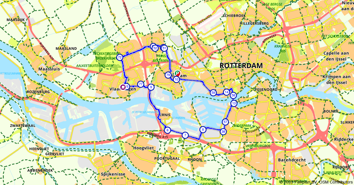 Fietsroute (Ebike) 138065 Havenroute Rotterdam