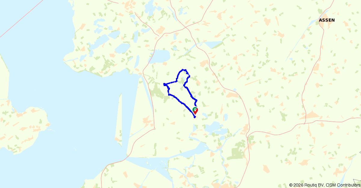 Fietsroute 343922: Rondje om de Rottige Meente