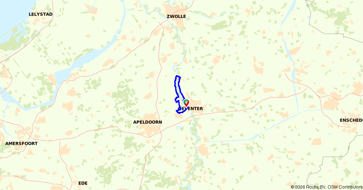 Fietsroute 457079: Vanuit Deventer langs de IJss