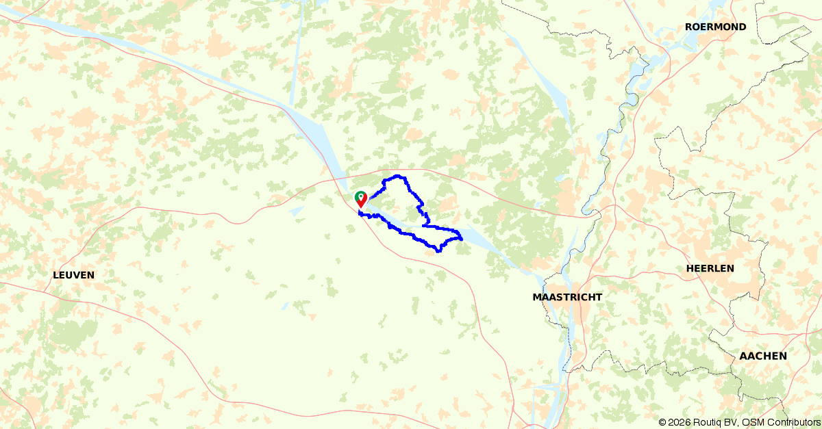 Fietsroute 534898: Fietsen langs en door het wat