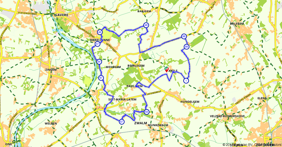 Fietsroute 541070: Zwalmroute