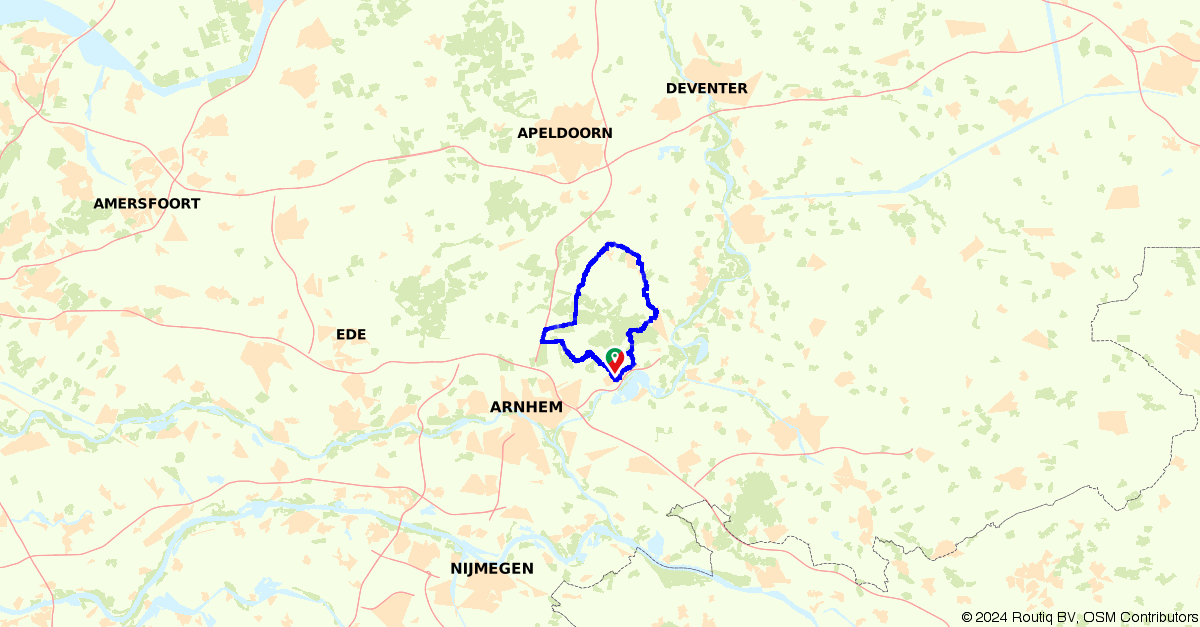 Fietsroute 648977: Fietsen door de bossen van de