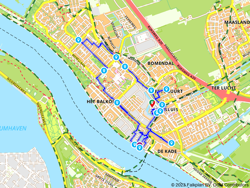 Beeldentocht Maassluis route map image
