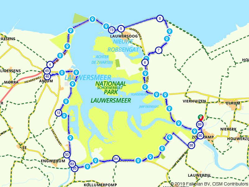 Fietsroute 1110468 - Routebeschrijving van Strandweg, 9974 SL Zoutkamp, Nederland naar Strandweg, 9974 SM Zoutkamp, Nederland_Routebeschrijving van Strandweg, 9974 SL Zoutkamp, Nederland naar Strandweg, 9974 SM Zoutkamp, Nederland