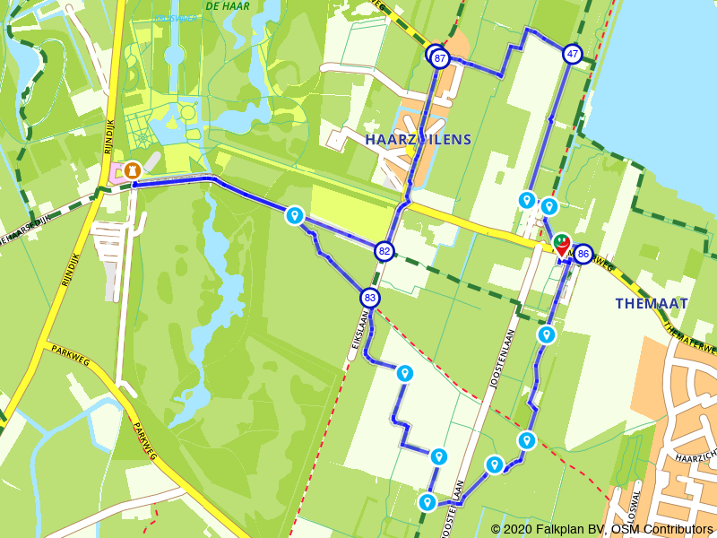 Rondje Kasteel de Haar en Haarzuilens