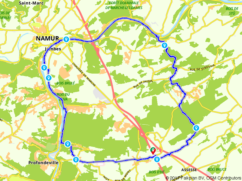 Door de Ardennen naar Namen fietsen