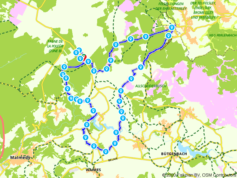 Ovelo - De Hoge Venen tussen Rur en Warche route map image