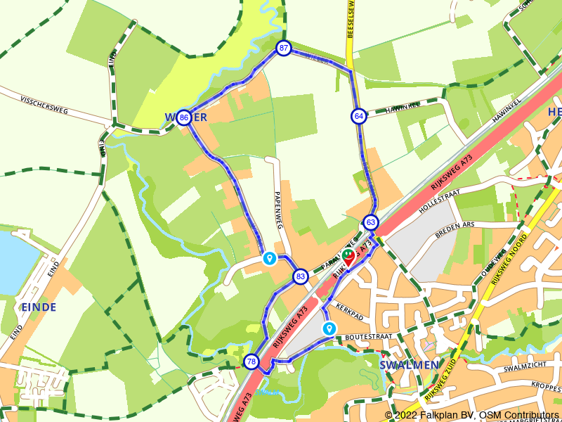 Fotospeurtocht Reuver- Swalmen, op zoek naar Klein Madurodam route map image