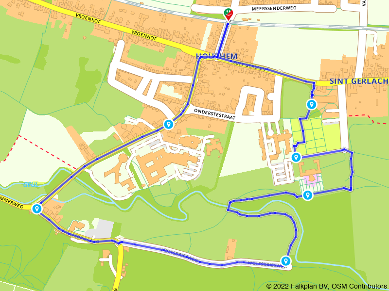 Fotospeurtocht Maastricht Noord – Houthem St. Gerlach, Op zoek naar het Gouden Ei route map image