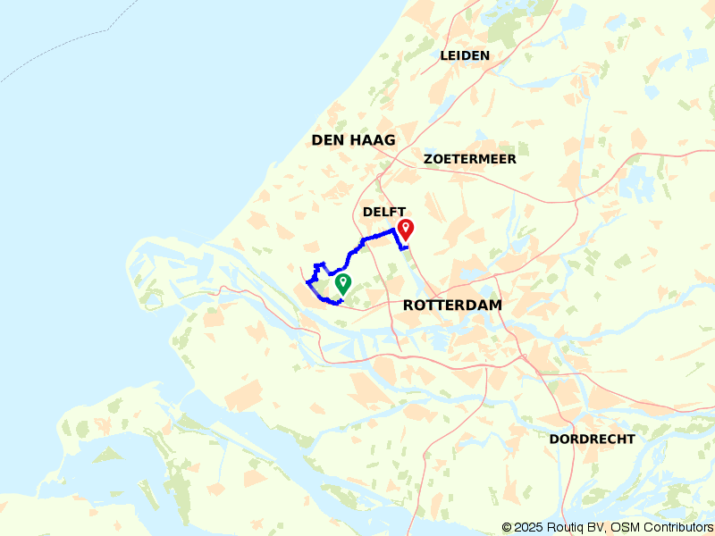 Boodschappenroute in Midden-Delfland route map image