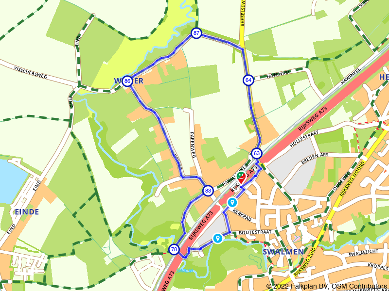 Fotospeurtocht Roermond – Swalmen, Op zoek naar Klein Madurodam route map image