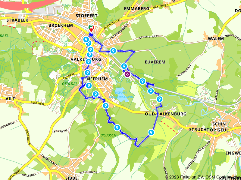 Met Arriva een rondje Valkenburg wandelen route map image
