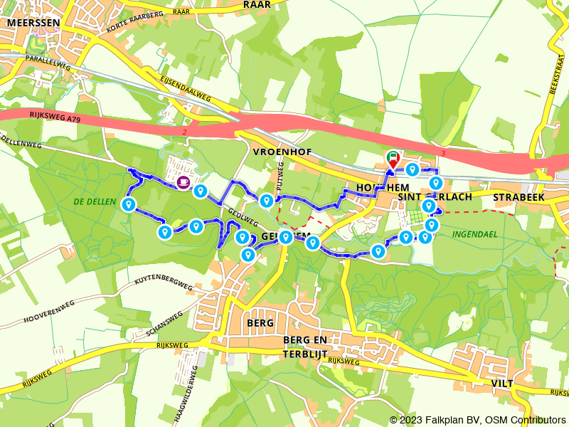 Met Arriva rondom Houthem-Sint Gerlach wandelen route map image