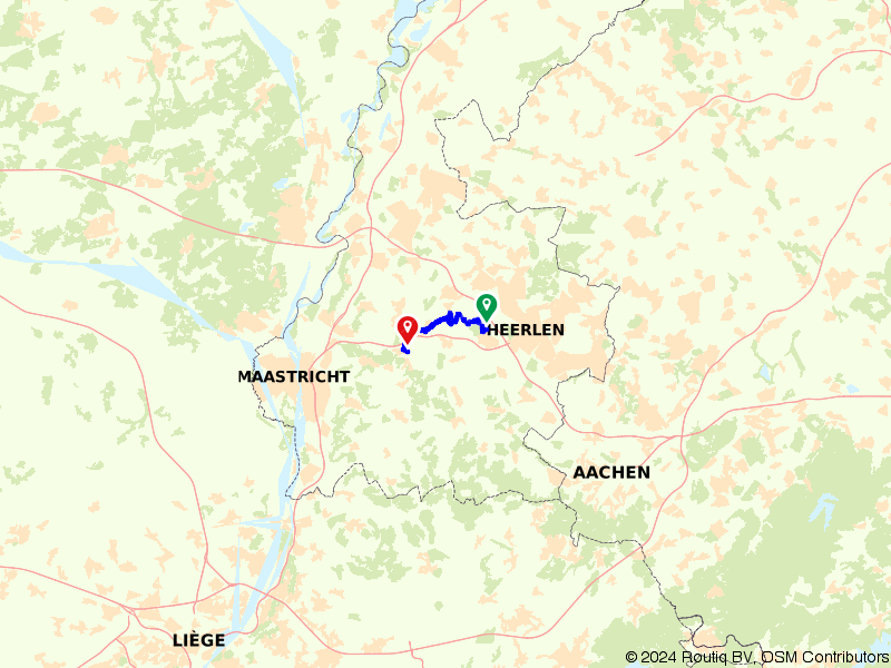Wandelen van station Voerendaal naar station Valkenburg route map image