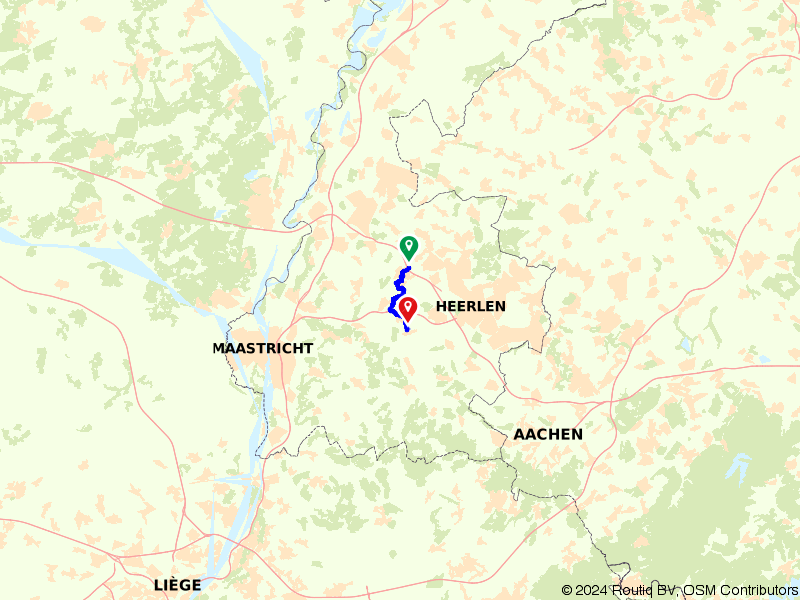 Wandelen van station Nuth naar station Voerendaal route map image