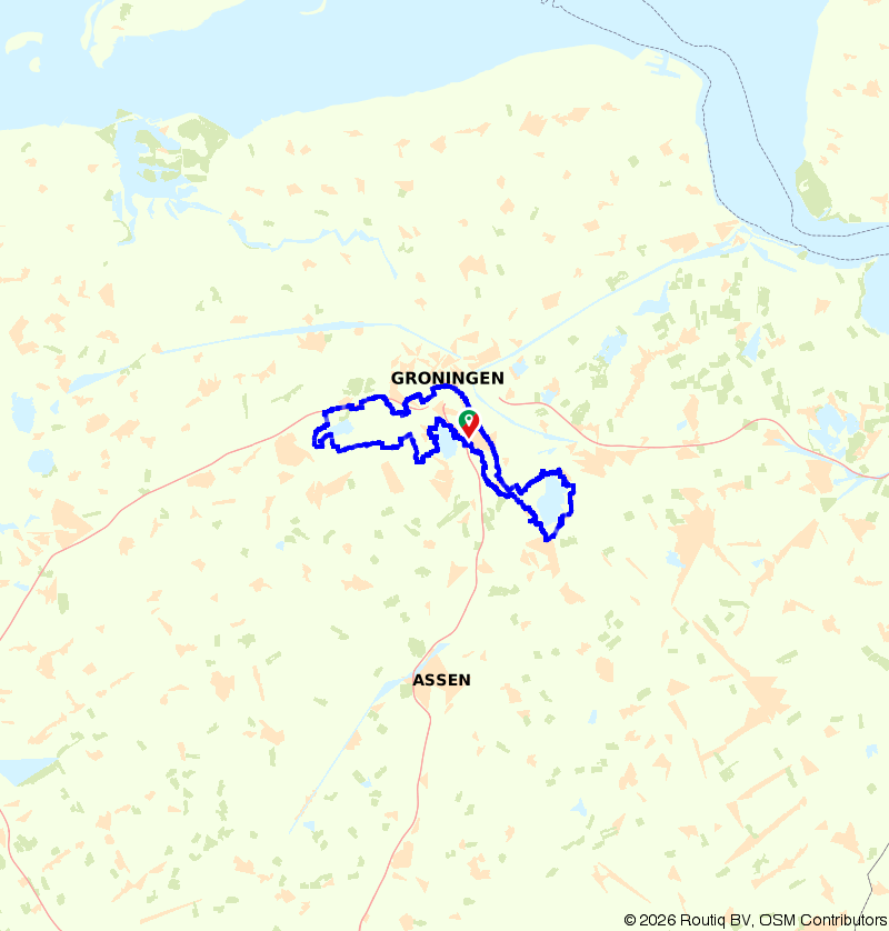405054 Drie Merentocht: Paterswoldse-, Leekster- en Zuidlaardermeer.
