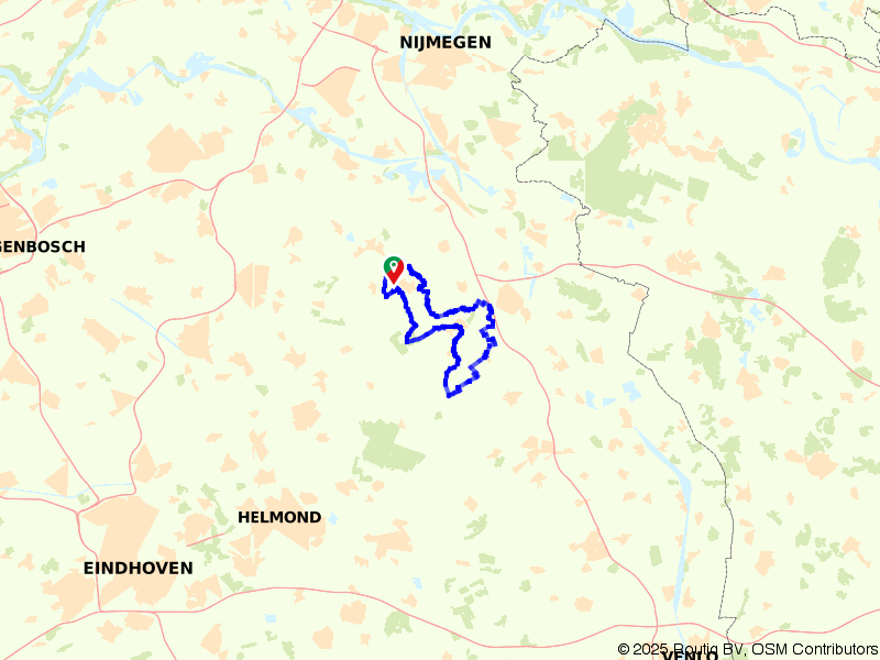 Kaart van route 655422 - Benkskesroute Sint Anthonis