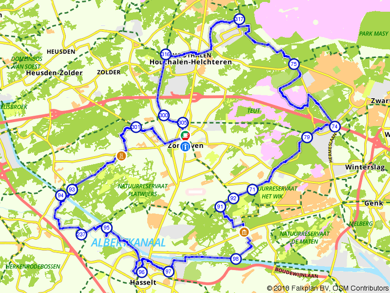 Fietsen door de natuur bij Zonhoven