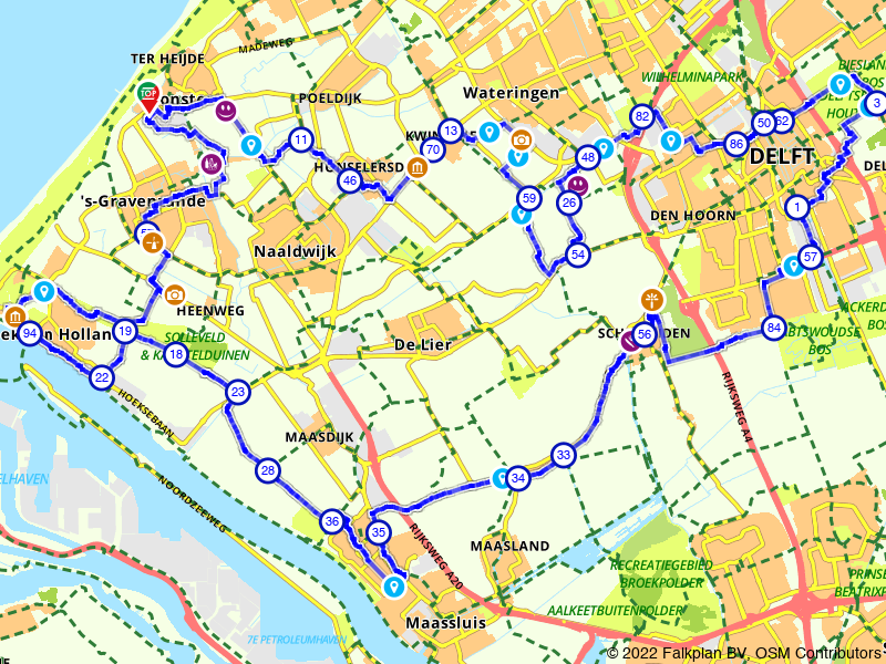 Kaart van route 919703 - Streekproductenroute