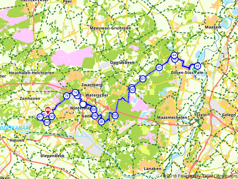 Fietsroute 968142 - Vlaamse Meesters route etappe 6