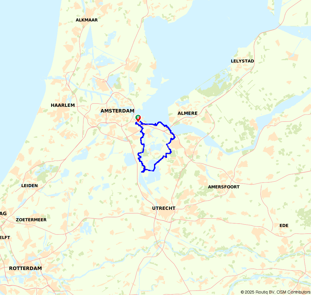Routiq 1019830 Tour vorbei an Festungen und Gewässern rund um Weesp