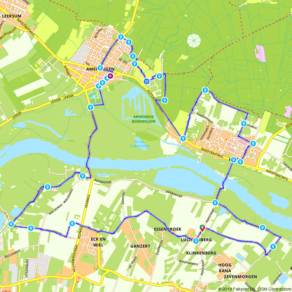 2nd edition route 22.5 km - Buren - Hiking route | Route.nl