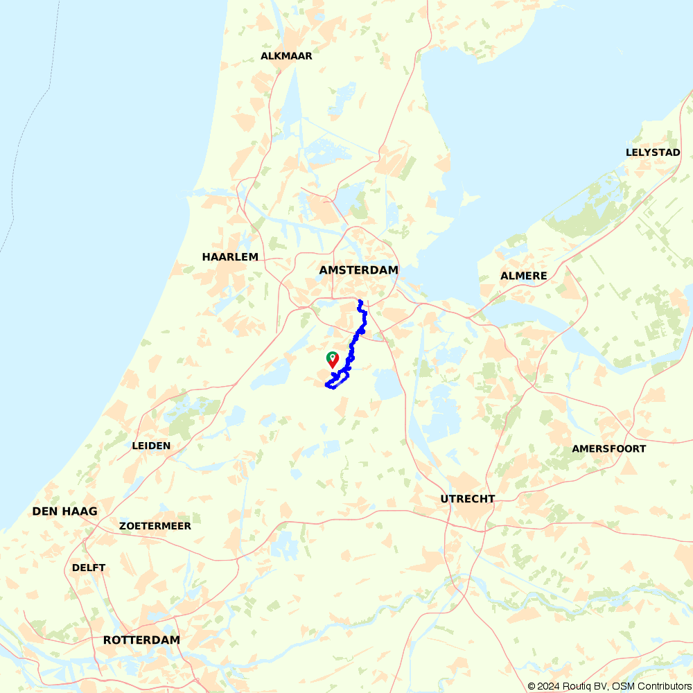 Fietsroute (E-bike) 115580: Rondje fietsen langs de Amstel