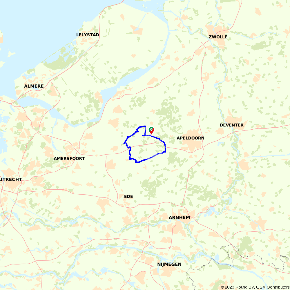 Fietsroute (E-bike) 117834: De charme van het Kootwijkerzand