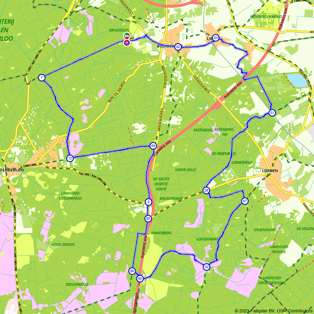 Fietsroute 1296160: Fietsroute Veluwezoom: Lieren