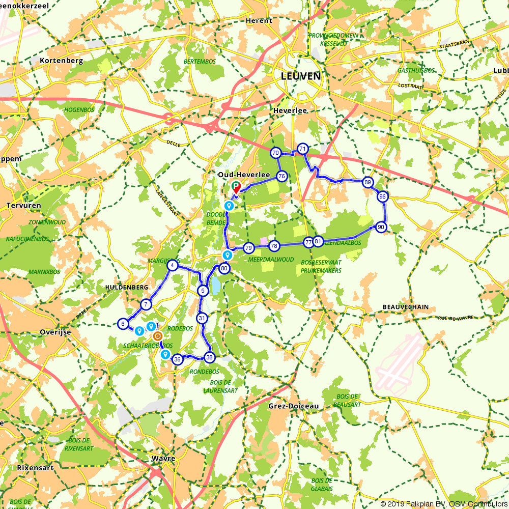 Routiq 159112 Cycling through the woods around OudHeverlee