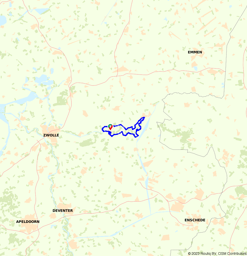 Fietsroute 160261: Langs de Vecht (Ommen)