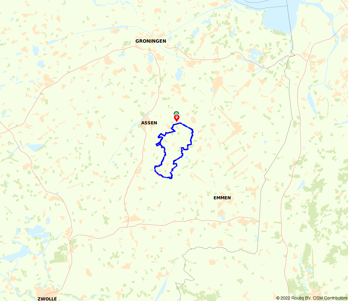 Along westerbork aa en hunze cycling route route nl