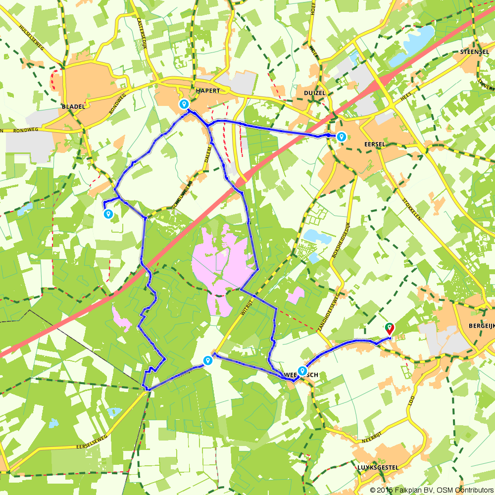 Tour of Bergeijk Bergeijk Cycling route Route.nl