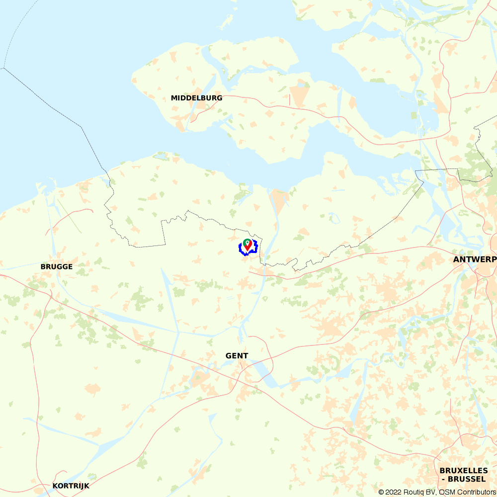 Assenede 12 km - Assenede - Hiking route | Route.nl