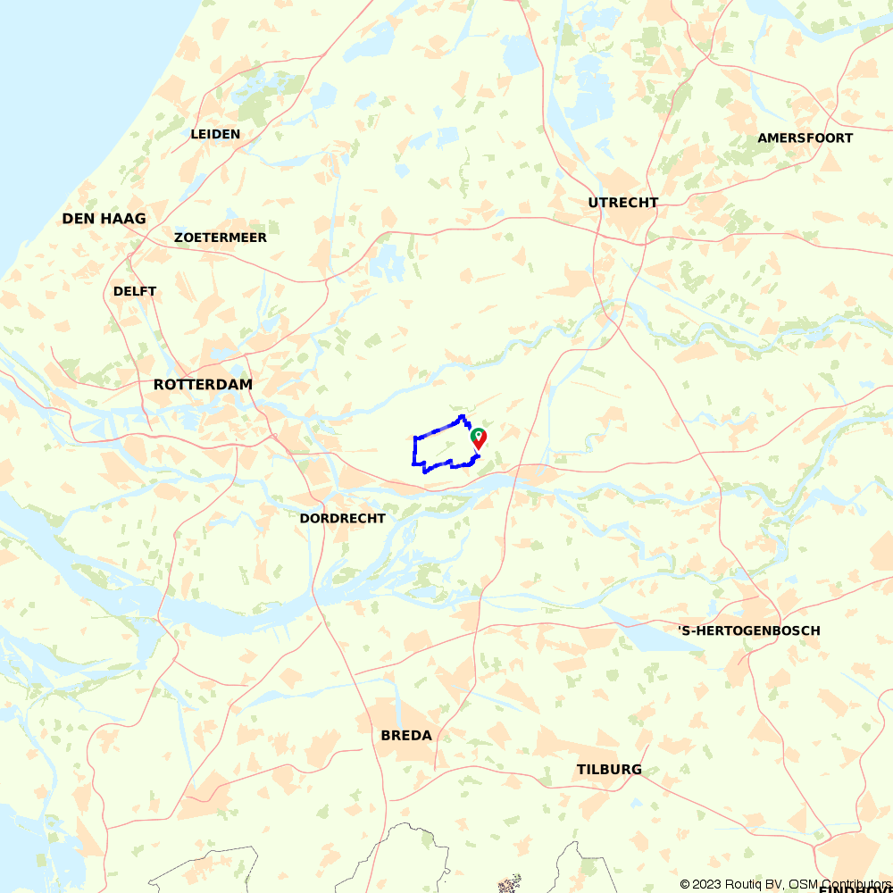 Giessenburg 2 - Molenlanden - Cycling route | Route.nl