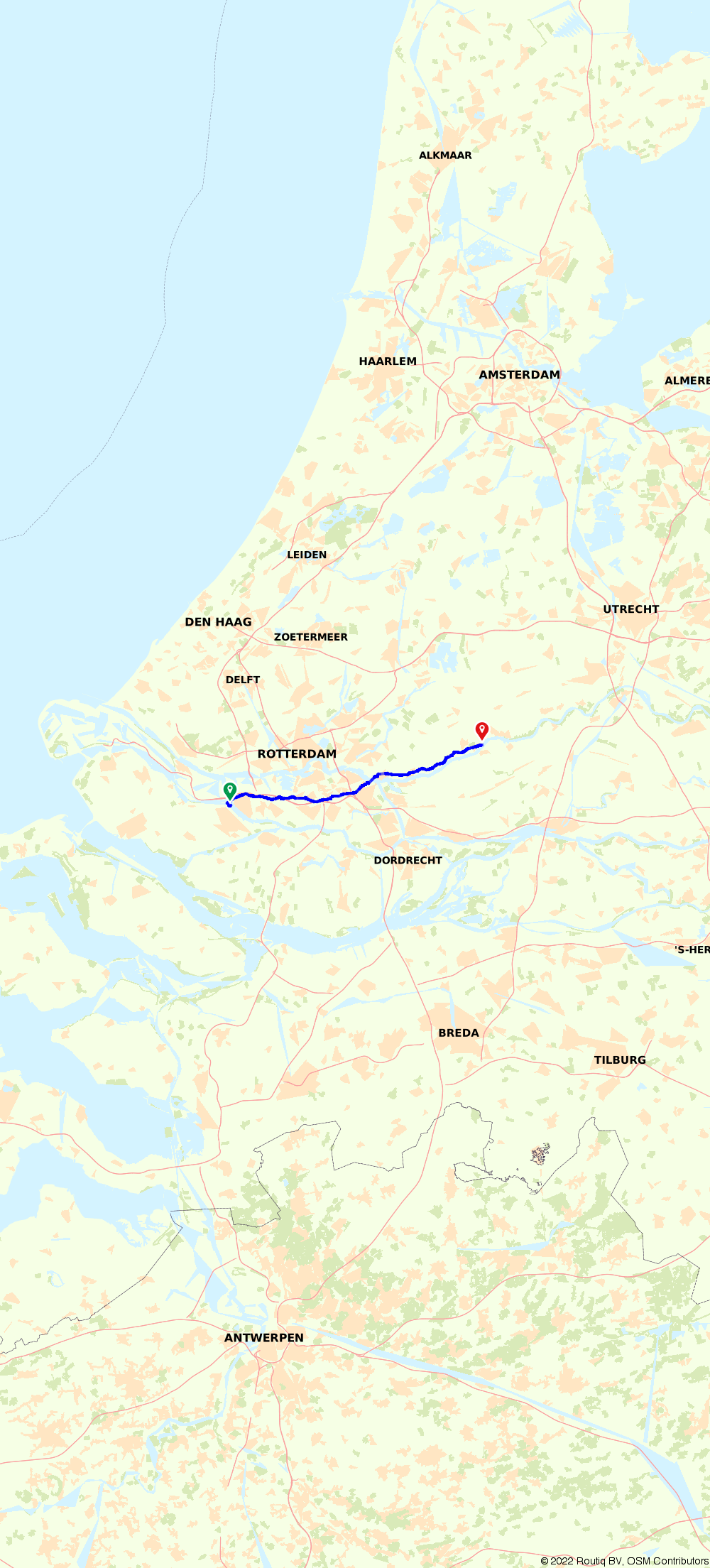 long trip - Nissewaard - Cycling route | Route.nl