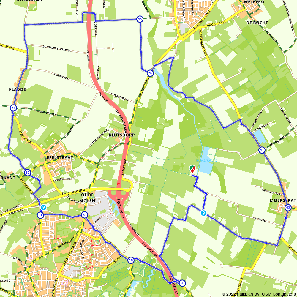 camping Kladde moerstraten camping - Roosendaal - Cycling route | Route.nl