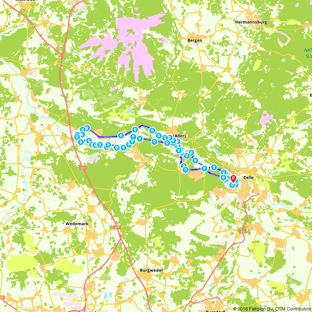 Celle route 1 Celle Fietsroute Route.nl