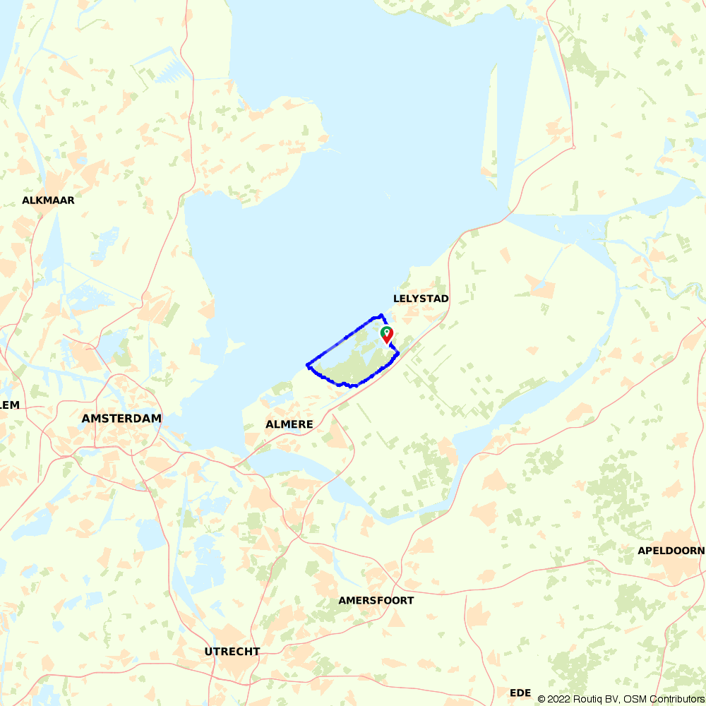 Fietsroute 382889: Rondje Oostvaardersplassen