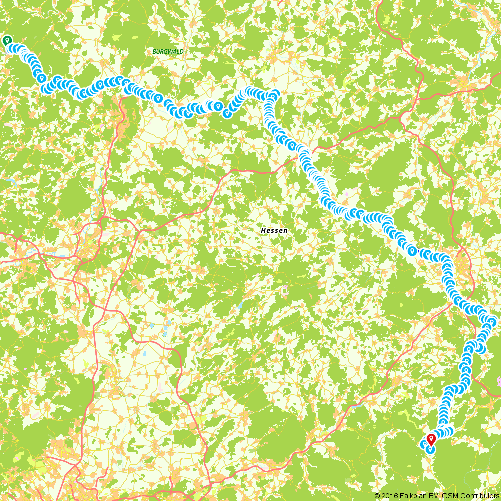 Hessen R3 Hessischer Radfernweg R2 - Biedenkopf - Cycling route | Route.nl