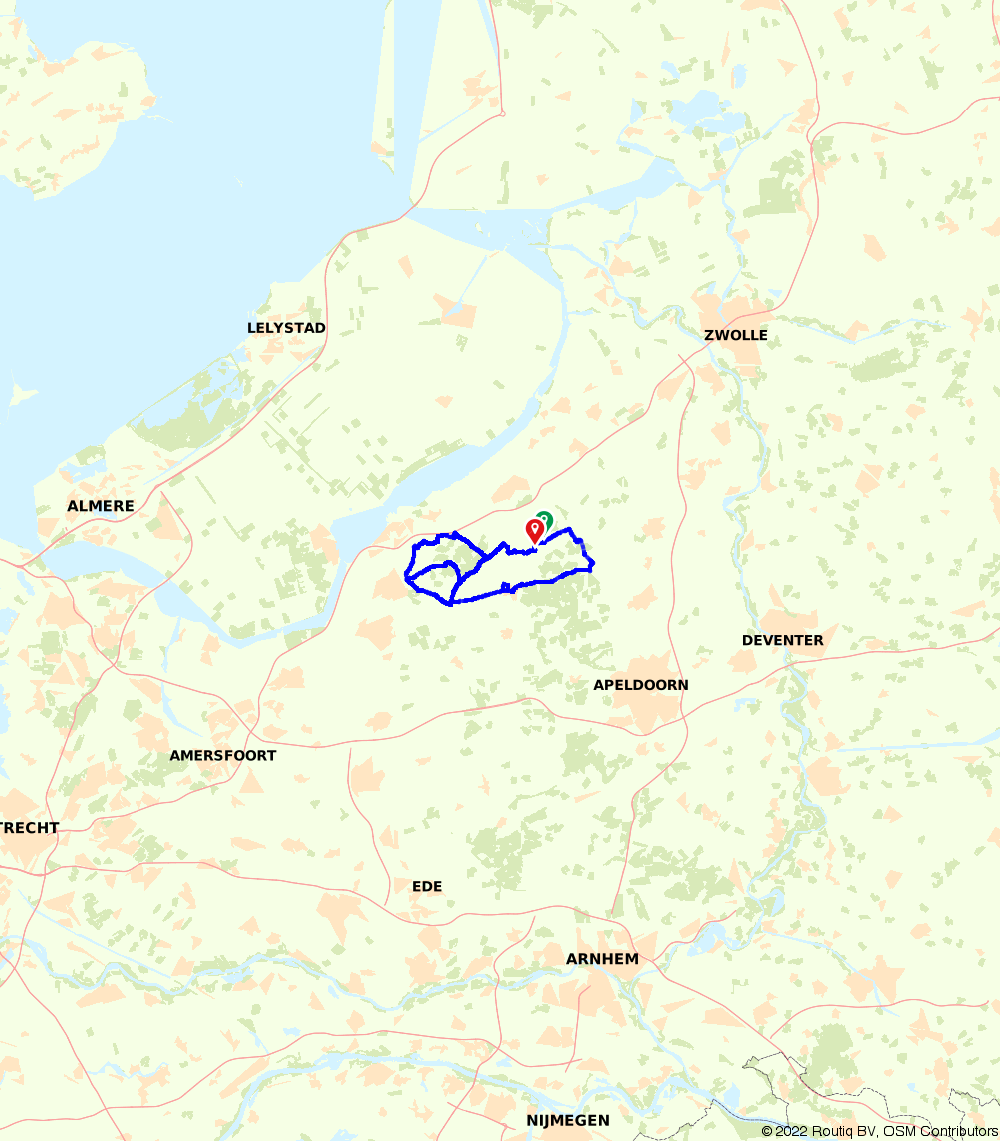 Fietsroute 470361: NOORD VELUWE