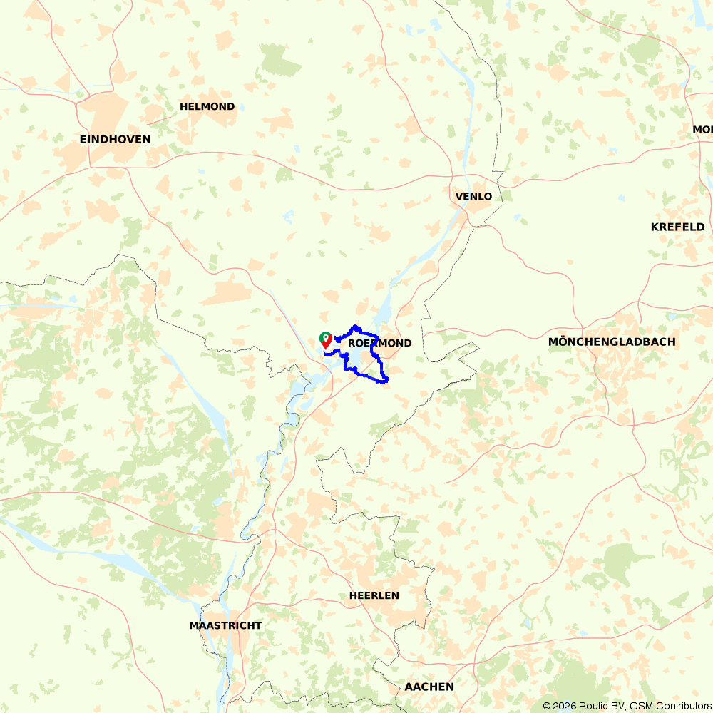 Kaart van Fietsroute 537858: Een rondje langs de Maasplassen