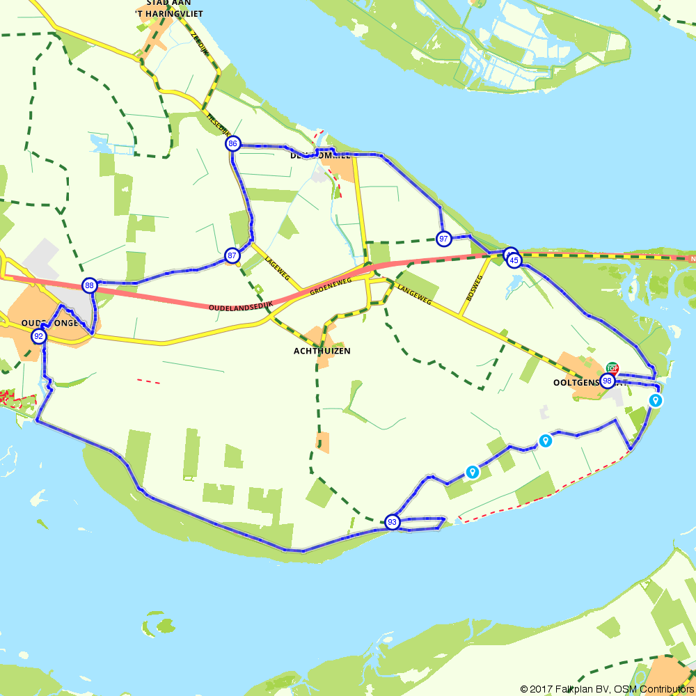 Buitendijkenroute - Goeree-Overflakkee - Fietsroute | Route.nl
