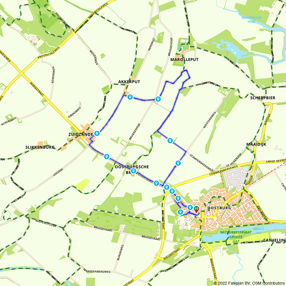 599139 Walking through the polders at Oostburg