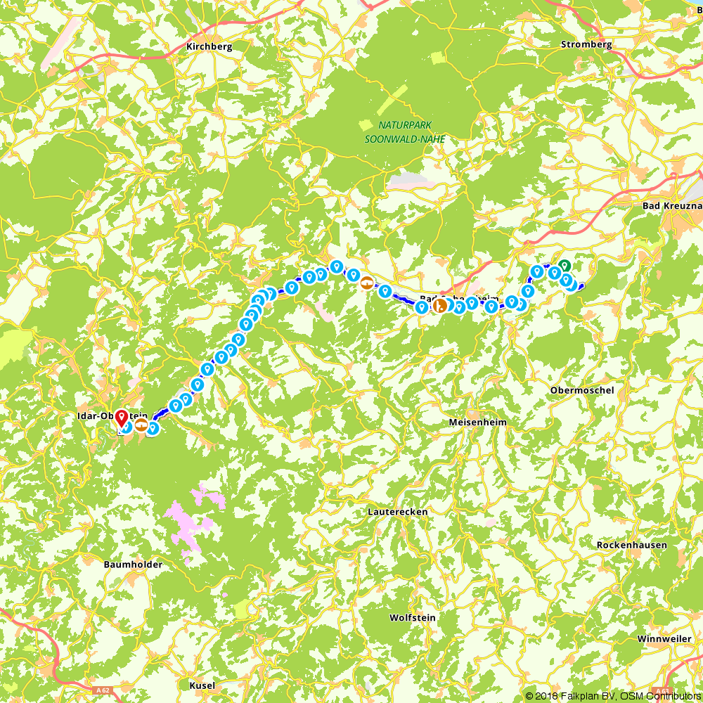 From Oberhausen an der Nahe to IdarOberstein Oberhausen an der Nahe Cycling route Route.nl